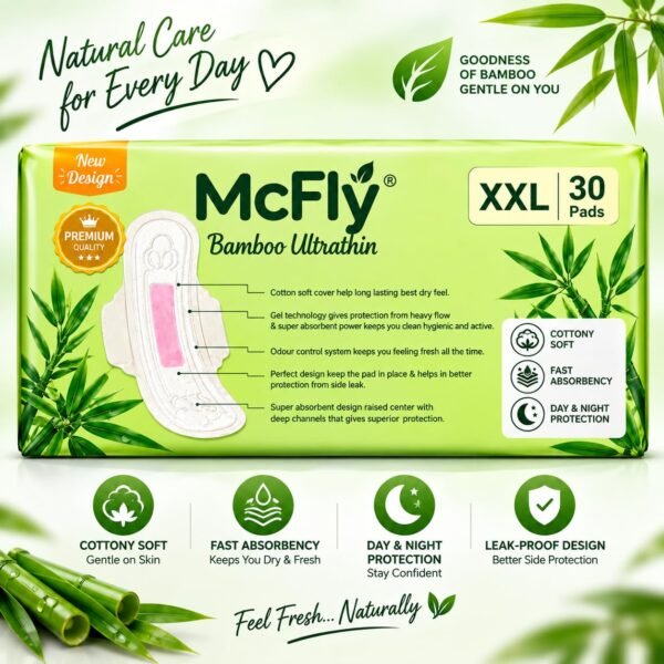 MCFLY Bamboo Ultrathin Sanitary Pads XXL