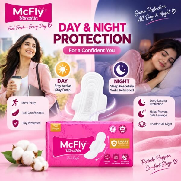 MCFLY Ultrathin Sanitary Pads for Women, XXL