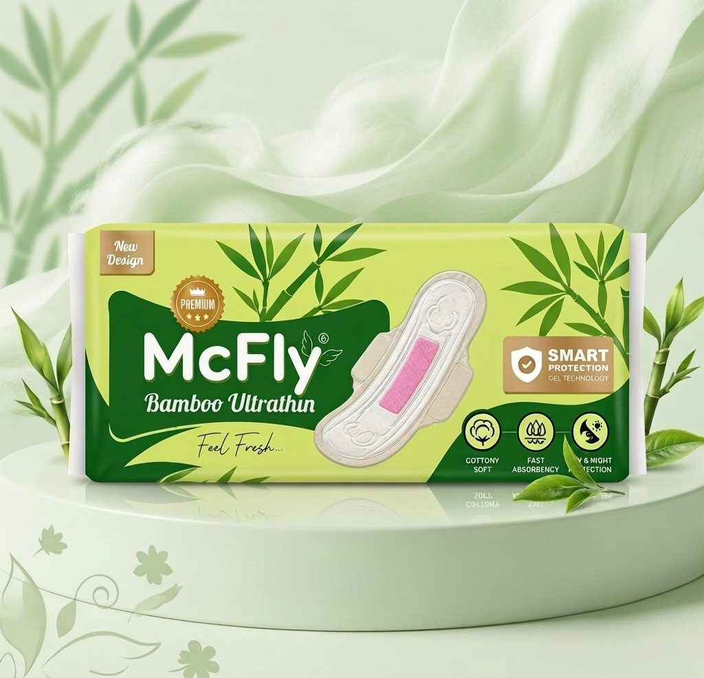 McFly Bamboo Ultrathin sanitary pads packaging