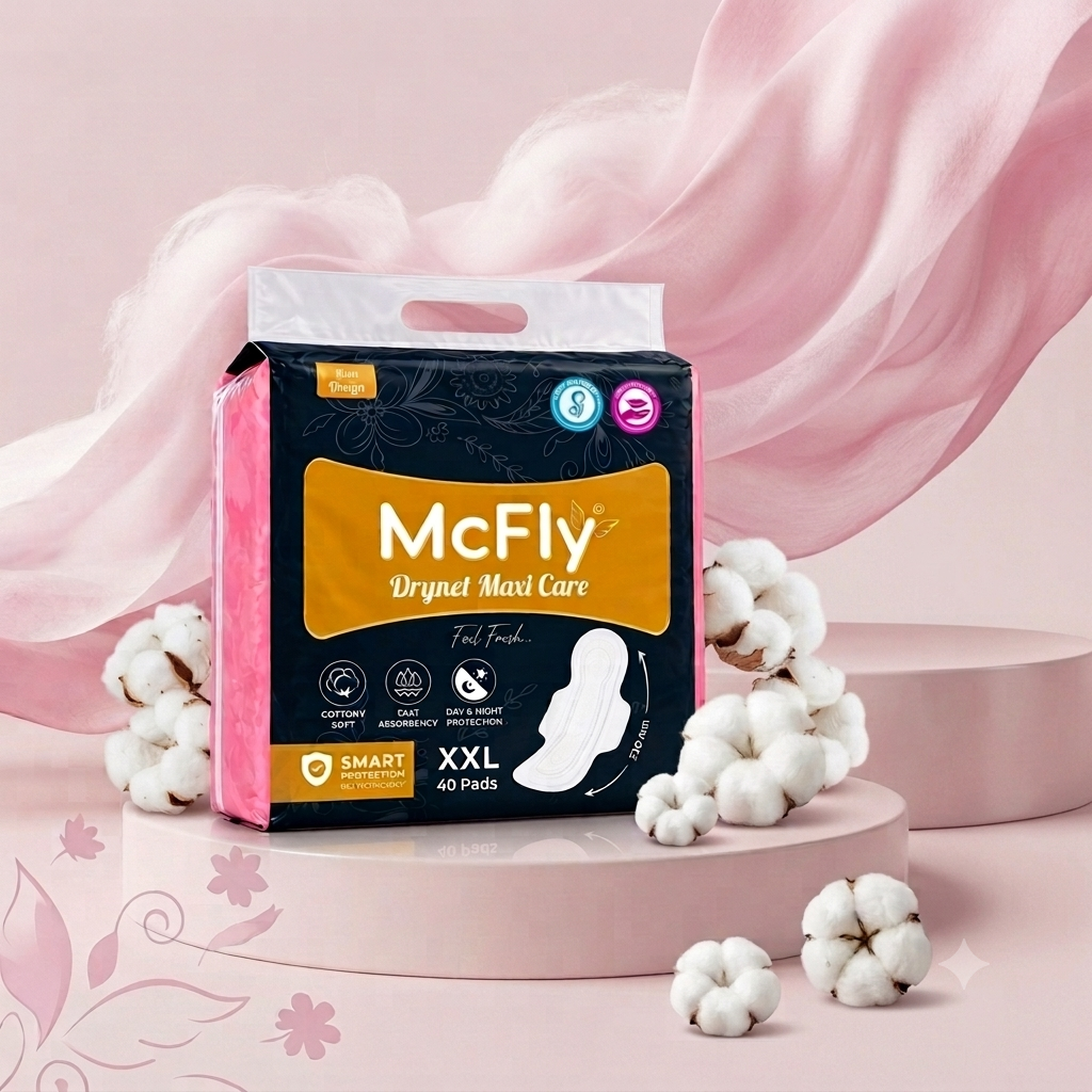 McFly Drynet Maxi Care sanitary pads, XXL, pack of 40